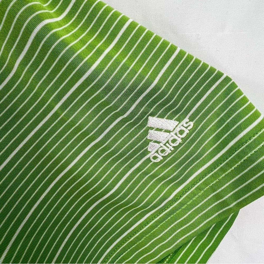 Adidas Climalite - Men’s Golf Shirt - Polo - XL - Green with White Stripes - Picture 3 of 9